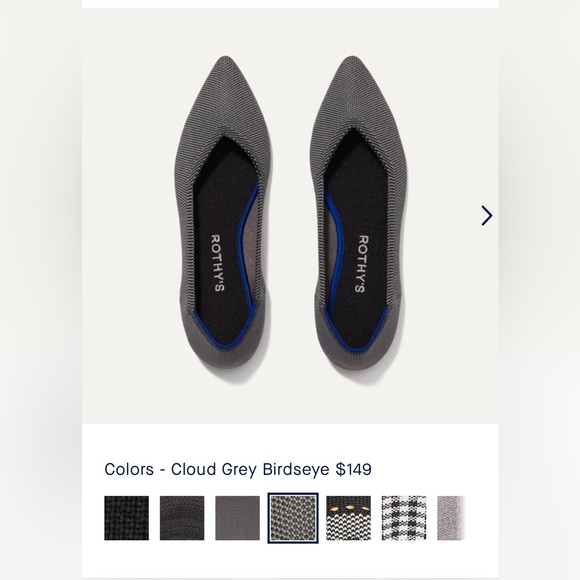 Rothy’s women’s size 8.5 point flats. - Picture 8 of 8